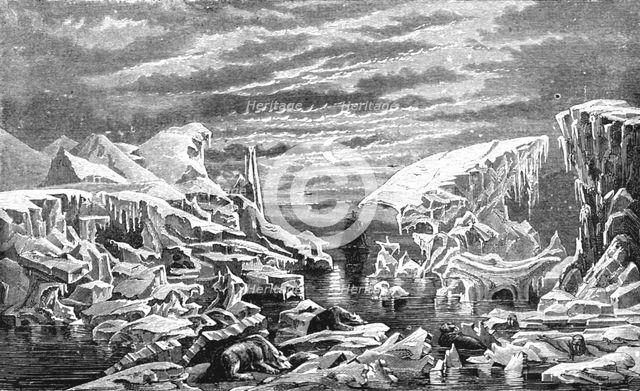 'An Arctic scene; A Boat adventure in the Behring's Sea', 1875. Creator: Unknown.