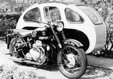 An Ariel Square 4 1000cc, with a large sidecar, c1952