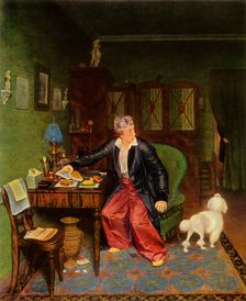 An Aristocrat Takes Breakfast or Silk on His Stomach and Nothing Inside 1849-1850, (1965). Creator: Pavel Andreevich Fedotov