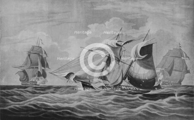 'An Armed Merchant Ship Capture', c1813. Artist: William John Huggins.