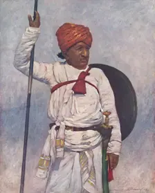 An Armed Retainer of the Bombay Chiefs 1903. Artist: Mortimer L Menpes