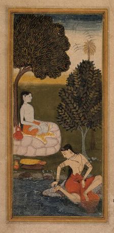 An Ascetic and a Woman Plucking a Thorn from her Foot (recto)..., between 1600 and 1625 Creator: Unknown