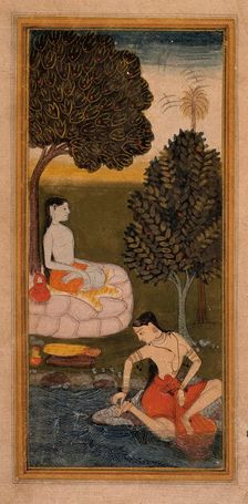 An Ascetic and a Woman Plucking a Thorn from her Foot (recto)..., between 1600 and 1625 Creator: Unknown