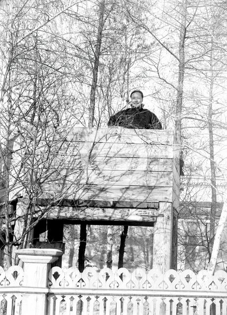 An Asian man in the park, 1880. Creator: Nikolai Nikolaevich Petrov.