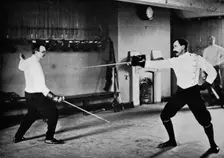 An Assault With the French Duelling Sword c1900, (1903). Artist: Hills and Saunders
