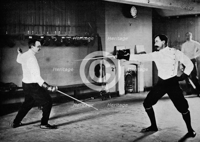 'An Assault With the French Duelling Sword', c1900, (1903). Artist: Hills and Saunders.