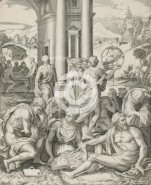 An Assembly of Wise Men and Women, between circa 1510 and circa 1520. Creator: Marco Dente.