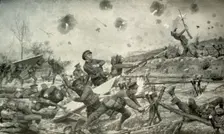 An Attack Led By A Bombing Party (1919). Creator: Unknown