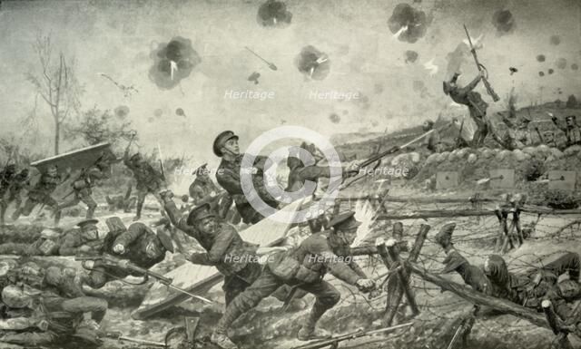 'An Attack Led By A Bombing Party', (1919).  Creator: Unknown.