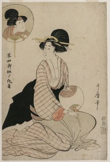 An Attractive Woman Who Looks Like the Actor Iwai Hanshiro V, 1806. Creator: Kitagawa Utamaro (Japanese, 1753?-1806)