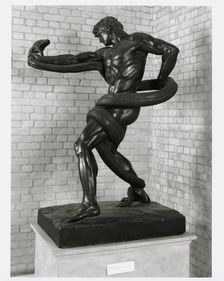 "An Athlete struggling with a Python", c1877, (c1990s). Creator: Prudence Cuming Associates Limited