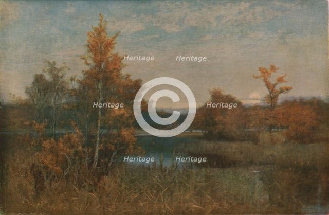 'An Autumn Afterglow', 1886, (c1930).  Creator: Alfred Edward East.