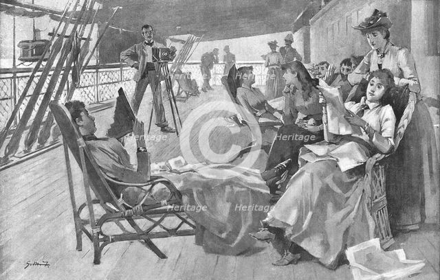 ''An Autumn Trip in the Mediterranean on Board a P. and O. Boat. - The Amateur Photographer at Work' Creator: Unknown.