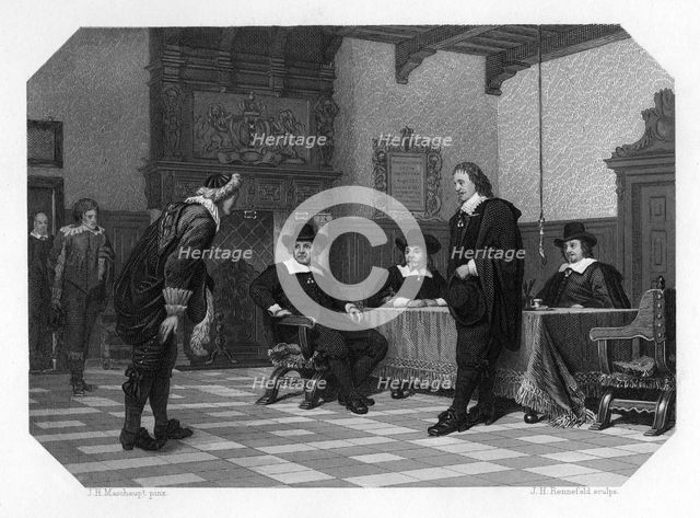 An audience with the council of mayor and aldermen of Amsterdam, 1653 (c1870). Artist: JH Rennefeld