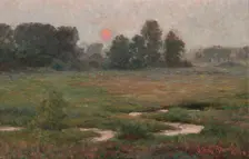 An August Sunset - Prairie Dell, 1894. Creator: John Ottis Adams