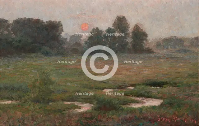 An August Sunset - Prairie Dell, 1894. Creator: John Ottis Adams.