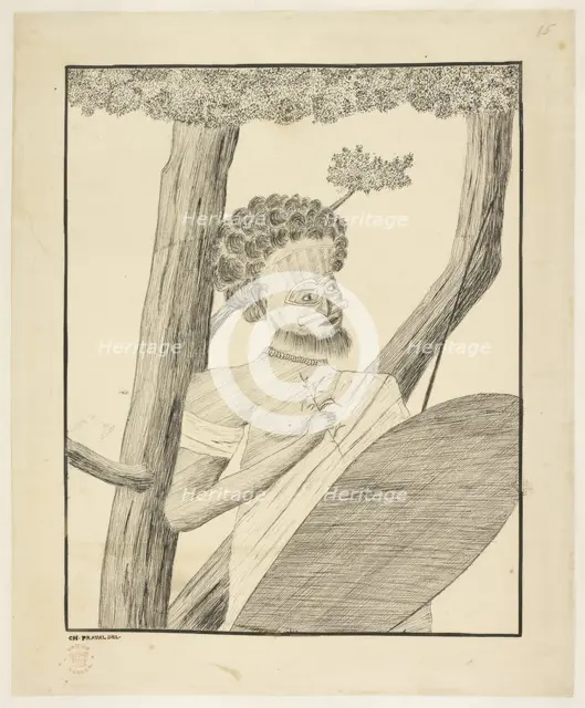 An Australian Aborigine, 1770-1771. Creator: Charles Praval.