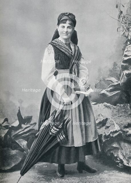 An Austrian girl in the national costume, 1912. Artist: R Lechner.