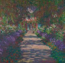 An avenue in Monet’s garden in Giverny, 1902. Creator: Claude Monet