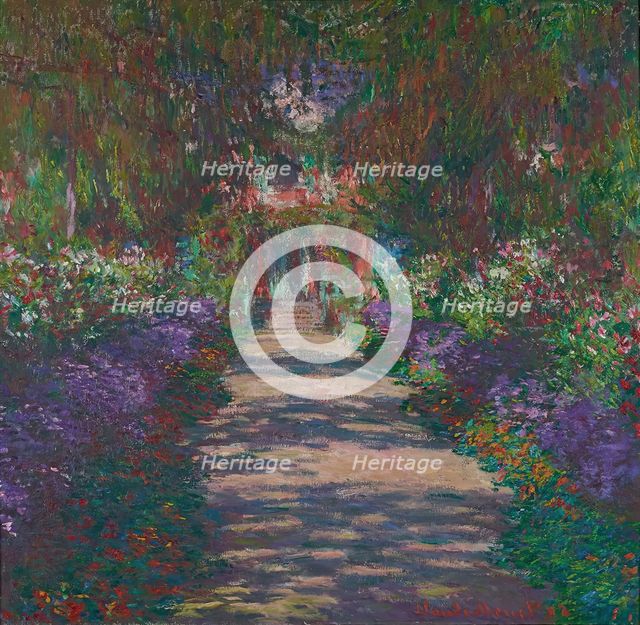 An avenue in Monet’s garden in Giverny, 1902. Creator: Claude Monet.