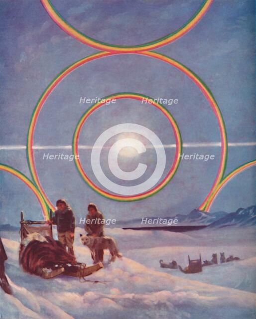 'An Awe-Inspiring Display of Solar Haloes', 1935. Artist: Unknown.