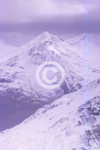 An Garbhanach seen from Coire Guibhsachan, Inverness-shire, Scotland, 20th century. Artist: CM Dixon.
