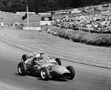 AN Davison and Gino Munaron during Formula Intercontinental Race, Brands Hatch, August 1961