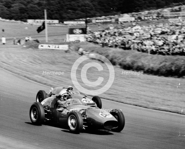 AN Davison and Gino Munaron during Formula Intercontinental Race, Brands Hatch, August 1961. Artist: Unknown