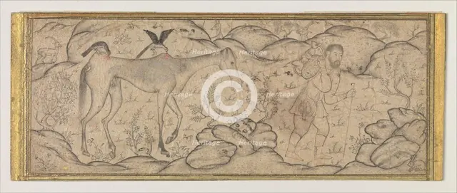 An Emaciated Horse Led by His Master, late 16th century. Creator: Unknown.