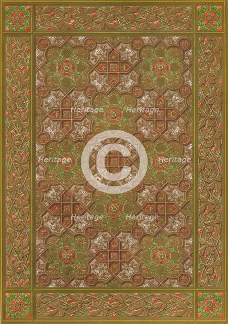 'An Embossed Leather Panel' by Habenicht, Vienna', 1863.  Artist: Robert Dudley.