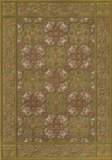 An Embossed Leather Panel by Habenicht, Vienna 1863. Artist: Robert Dudley