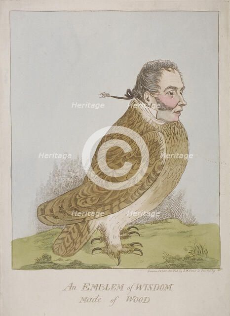 'An Emblem of Wisdom Made of Wood', 1820. Artist: Anon