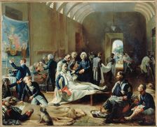 An emergency hospital in 1814, during the French campaign, c1814. Creator: Pierre-Roch Vigneron