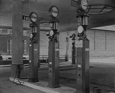 An Empty Petrol Station, 1943. Creator: British Pathe Ltd