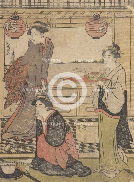 An Entertainment at Shinagawa, ca. 1788., ca. 1788. Creator: Sakuragawa Bunkyo.