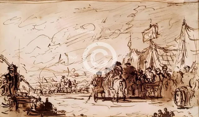 An Encampment, 1825-1841. Creator: David Wilkie.
