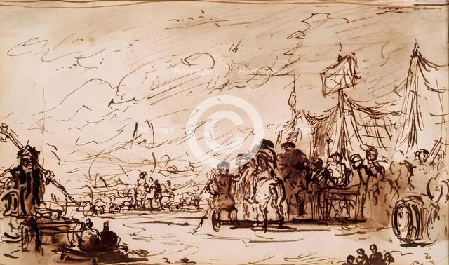 An Encampment, 1825-1841. Creator: David Wilkie.
