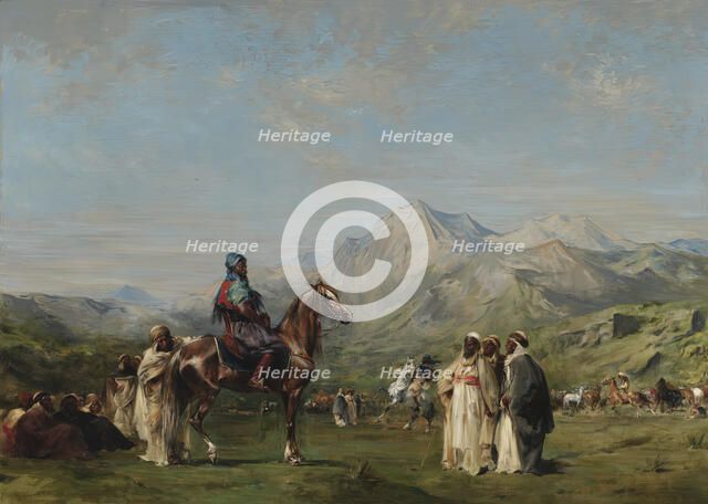 An Encampment in the Atlas Mountains, c1865. Creator: Eugene Fromentin.