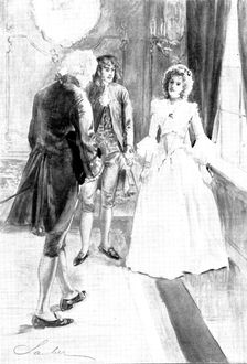 An Enemy of His Grace: My lady...was no longer clad in black, as before..., 1898. Creator: Unknown