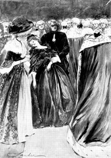An Enemy of His Grace: they bowed low before him, and he...held his wife in his arms, 1898. Creator: Unknown