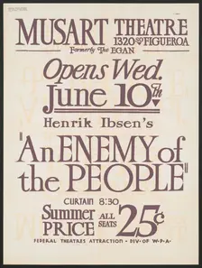 An Enemy of the People, Los Angeles, 1936. Creator: Unknown