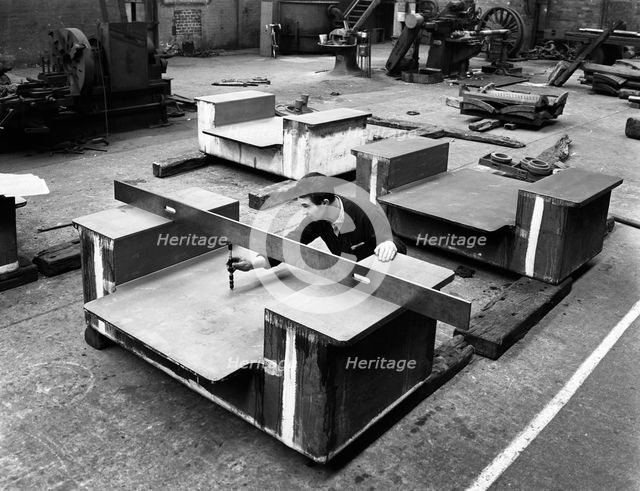 An engineer at work at the Edgar Allen Steel Foundry, Sheffield, South Yorkshire, 1962. Artist: Michael Walters