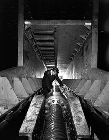 An engineer working at Husband & Co, Chesterfield, Derbyshire, 1962. Creator: Michael Walters