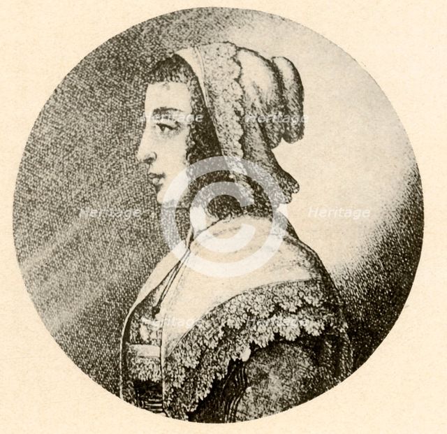 'An English woman in a coif and kerchief trimmed with Vandyke lace', 1640, (1937). Creator: Unknown.