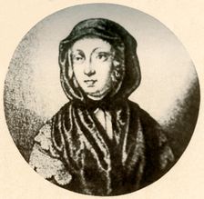 An English woman in silk hood and tippet c17th century, (1937). Creator: Unknown