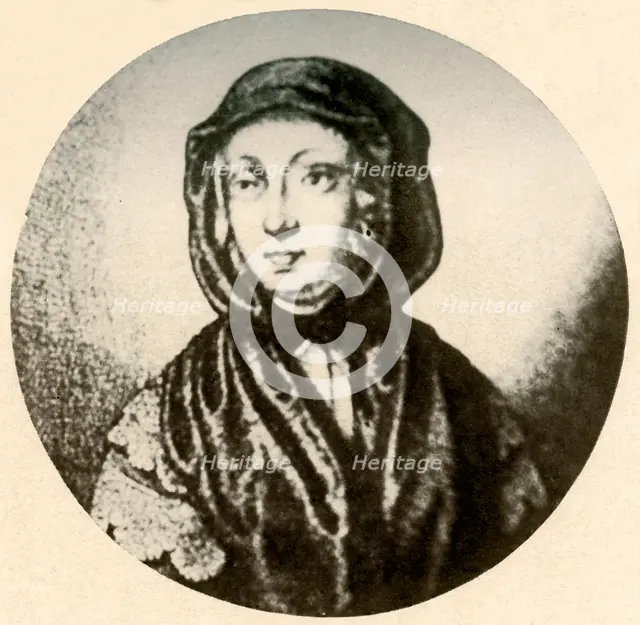 'An English woman in silk hood and tippet', c17th century, (1937). Creator: Unknown.