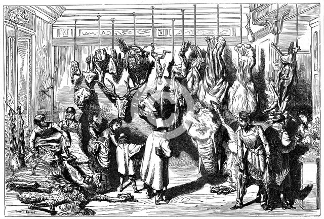 'An English butcher's, Boulevard Haussmann', Paris, 1871. Artist: Unknown