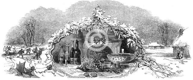 An English Christmas Home!, 1845. Creator: Ebenezer Landells.