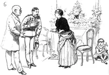 An English Christmas in Paris, drawn by A. Forestier, 1883. Creator: Unknown
