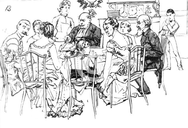 An English Christmas in Paris, drawn by A. Forestier, 1883.  Creator: Unknown.